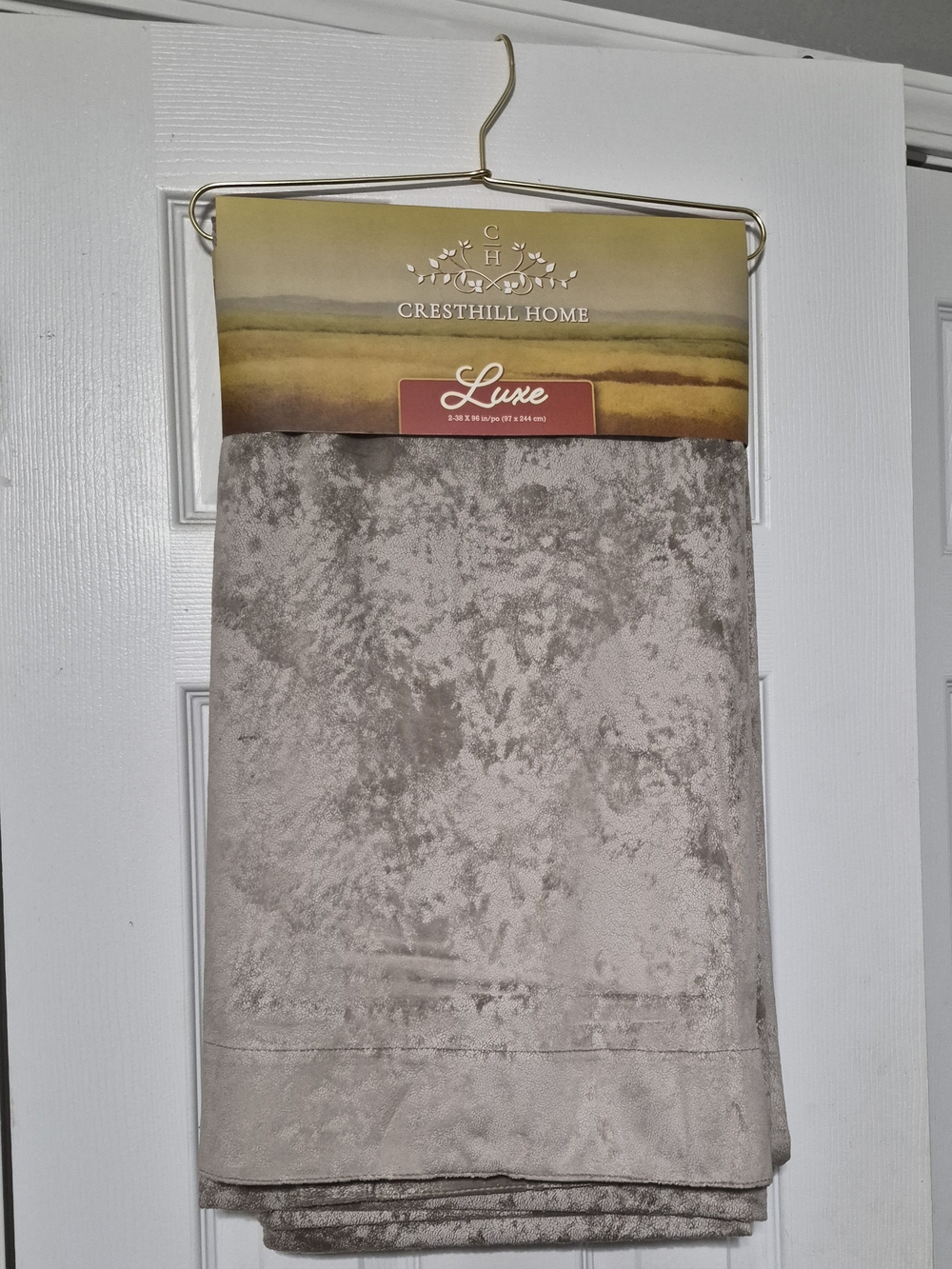 Luxe Velvet Crushed Curtain Panel - Taupe